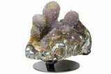 Amethyst Stalactite Formation On Metal Stand - Uruguay #121359-3